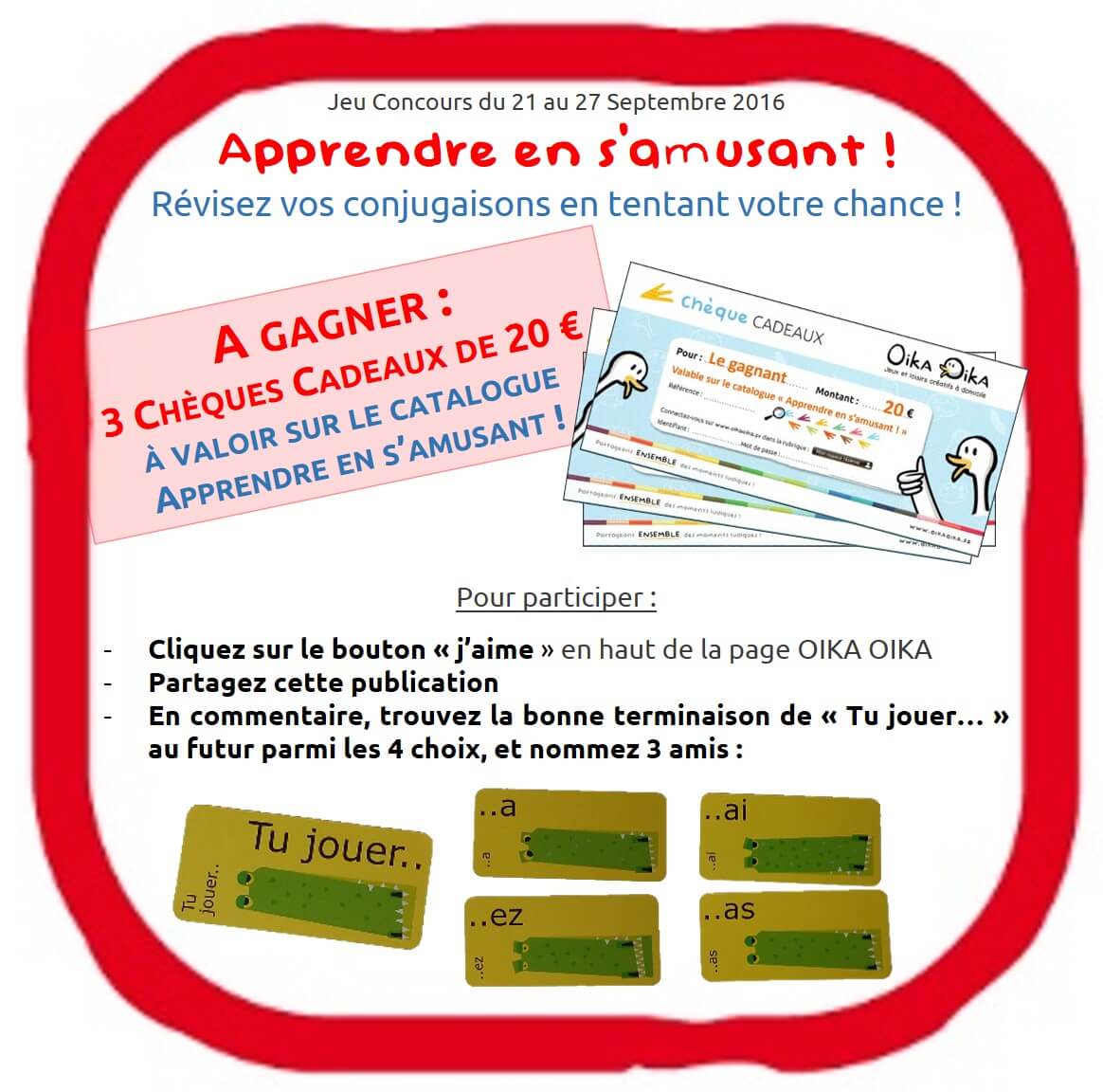 Participez à notre Jeu Concours : Apprendre en s’amusant !